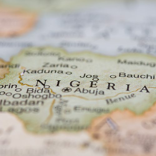 Image of Nigeria on map