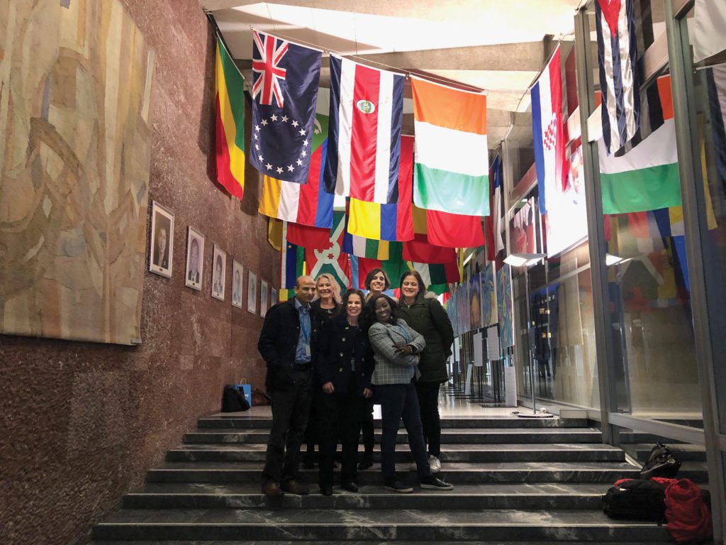 Kathy Black at the World Health Organization training in Switzerland with her five international colleagues and age-friendly advocates.